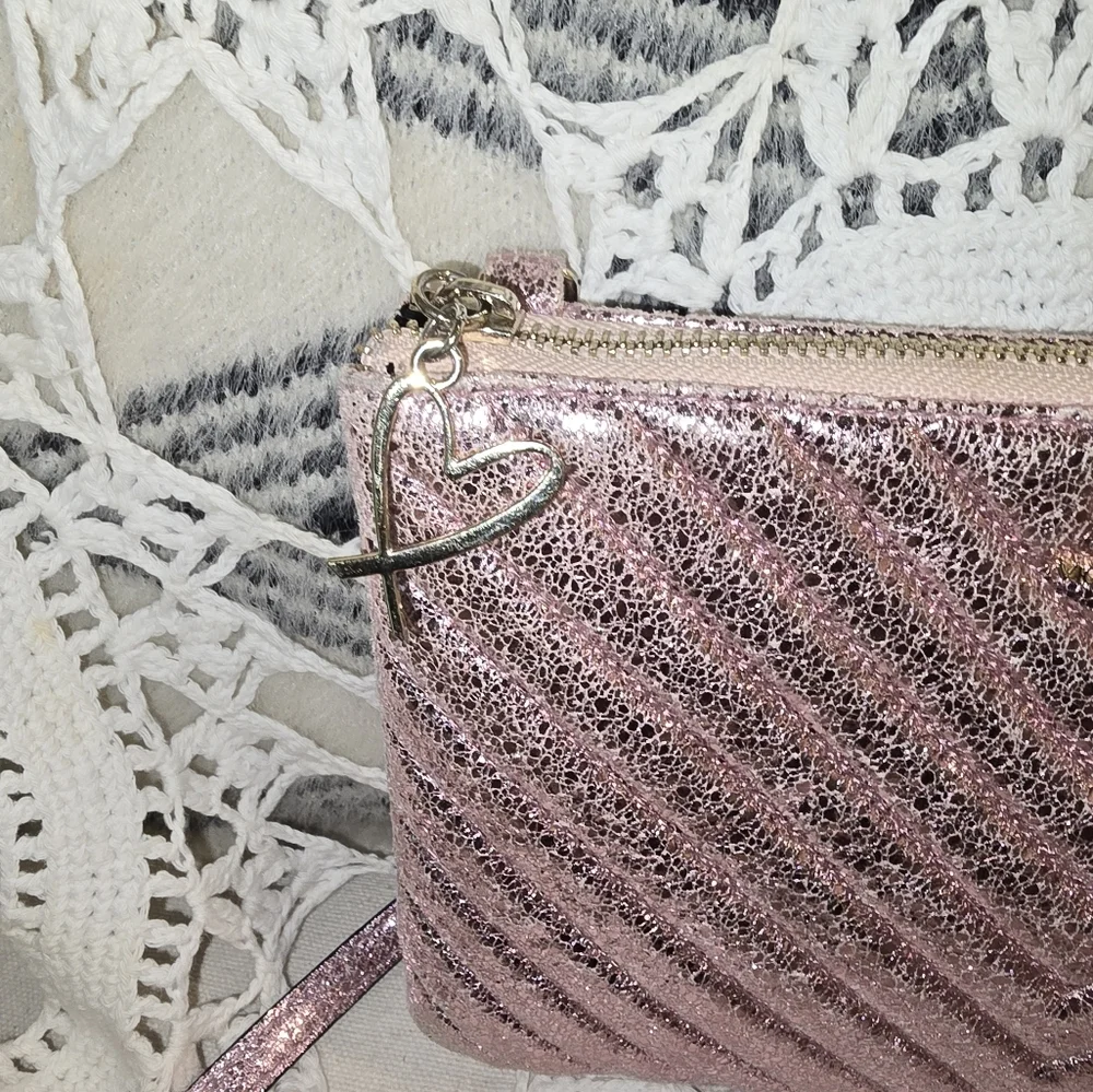 Victoria's Secret Pink Glitter Crossbody, Shoulder Bag, Purse